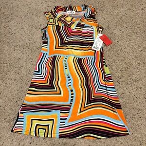 Joseph Ribkoff Multicolor Abstract Tunic Dress